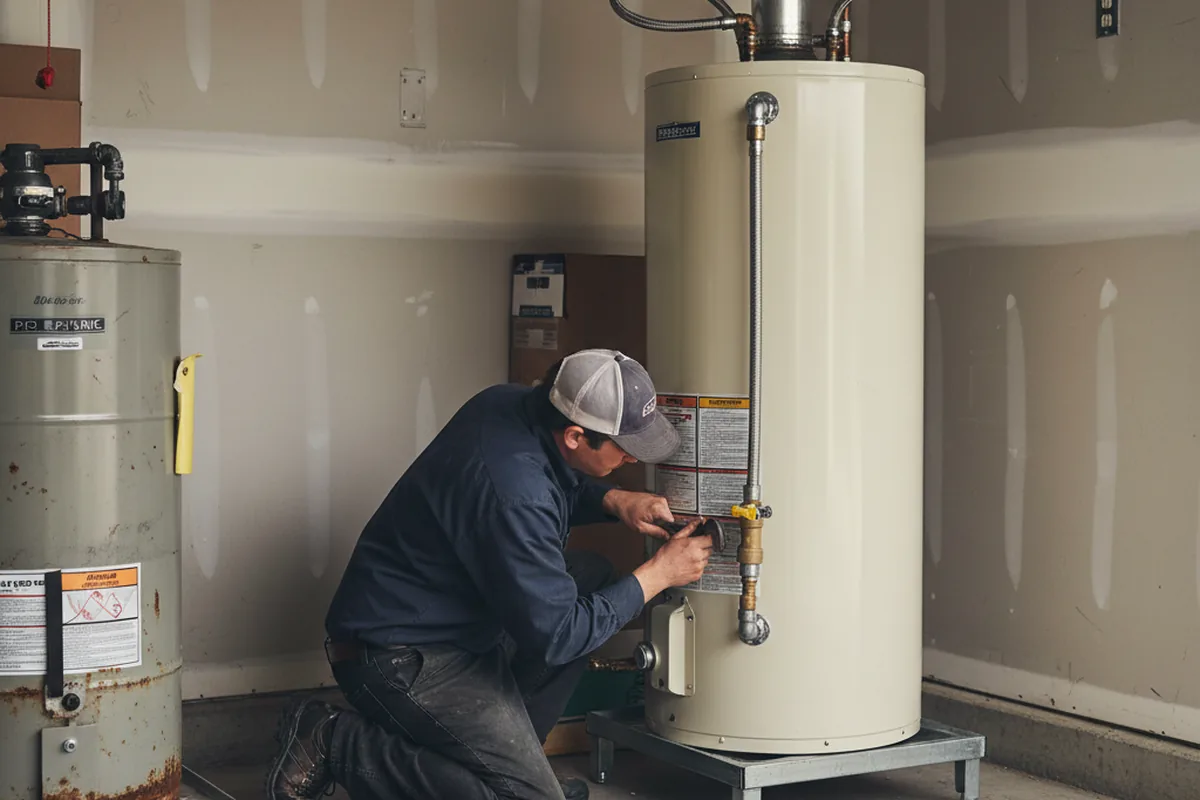 Water heater and shutoff valve replacement in Maury City