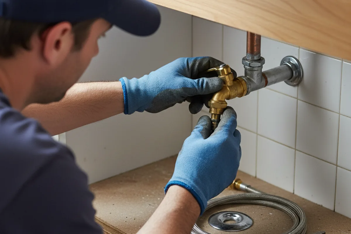 Shutoff valve and fitting work during Emergency Plumbing in Maury City